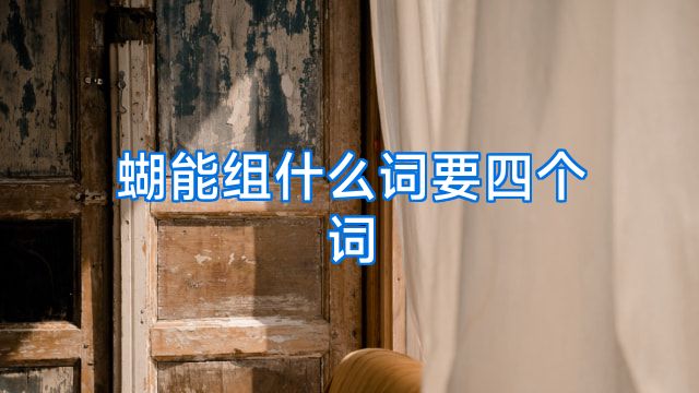 蝴能组什么词要四个词