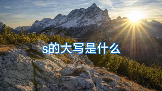 s的大写是什么