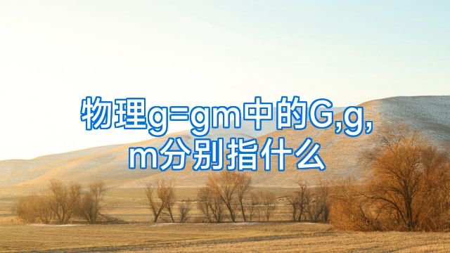物理g=gm中的G,g,m分别指什么