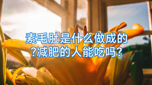 素毛肚是什么做成的?减肥的人能吃吗?