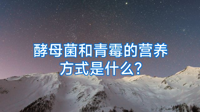 酵母菌和青霉的营养方式是什么?