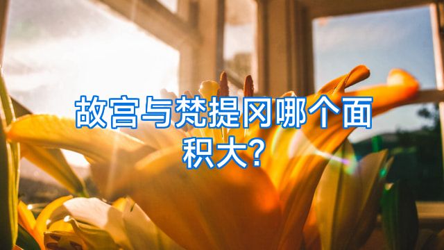 故宫与梵提冈哪个面积大?
