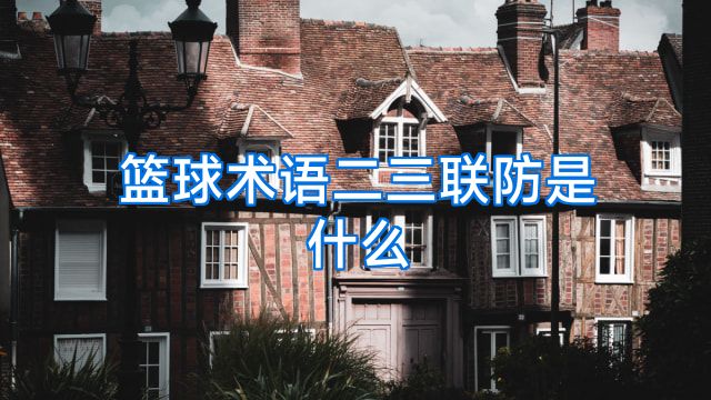 篮球术语二三联防是什么