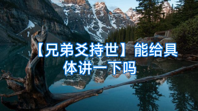 【兄弟爻持世】能给具体讲一下吗