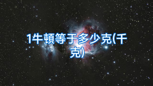 1牛頓等于多少克(千克)