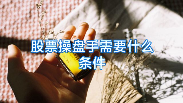 股票操盘手需要什么条件