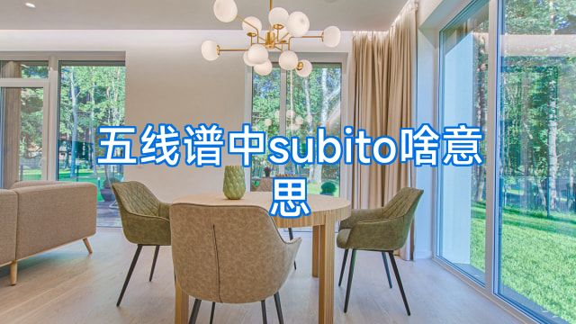 五线谱中subito啥意思