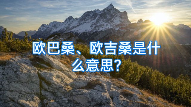 欧巴桑、欧吉桑是什么意思?