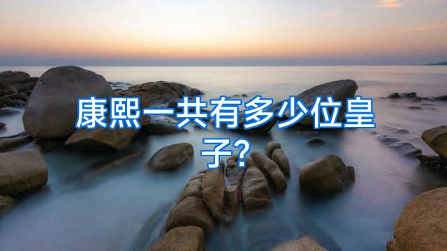 康熙一共有多少位皇子?