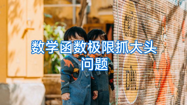 数学函数极限抓大头问题