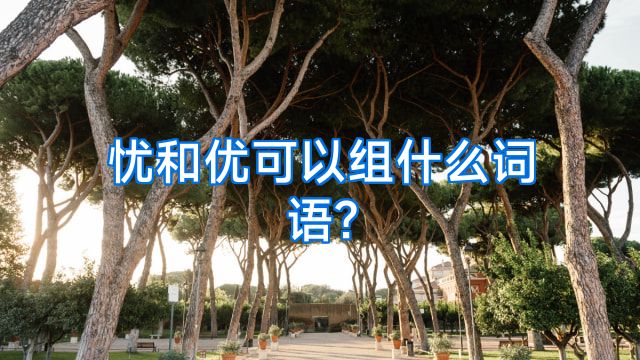忧和优可以组什么词语?