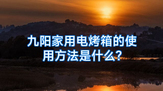 九阳家用电烤箱的使用方法是什么?
