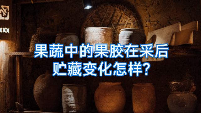 果蔬中的果胶在采后贮藏变化怎样?
