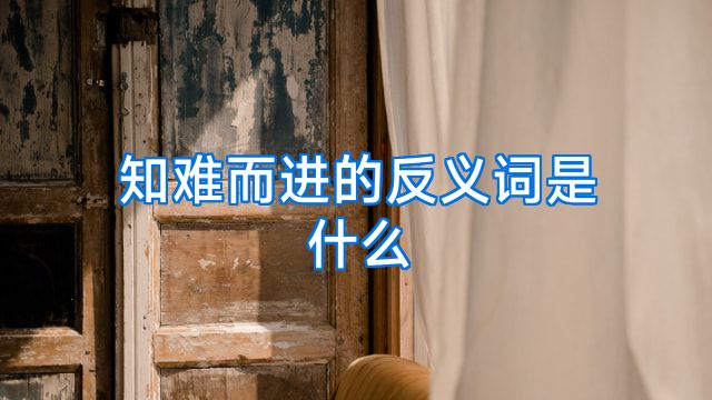 知难而进的反义词是什么