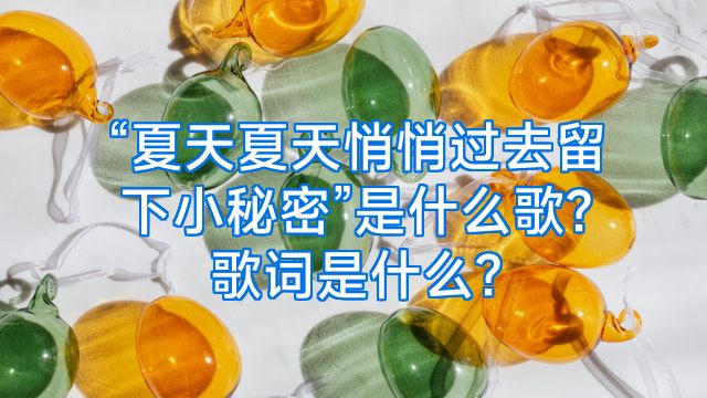 “夏天夏天悄悄过去留下小秘密”是什么歌?歌词是什么?