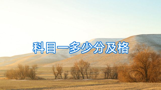 科目一多少分及格