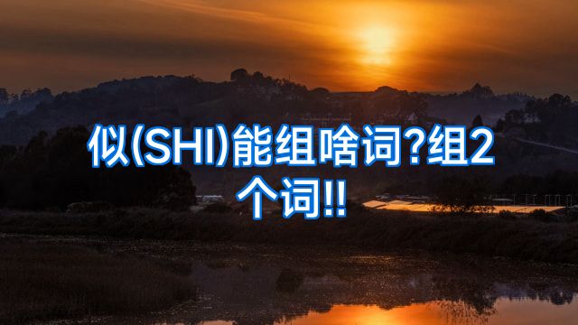 似(SHI)能组啥词?组2个词!!