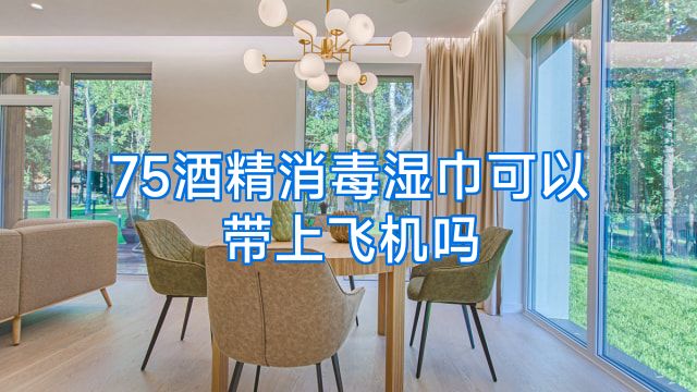 75酒精消毒湿巾可以带上飞机吗
