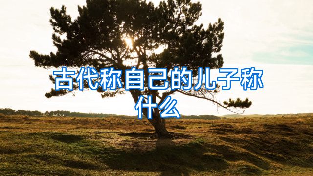 古代称自己的儿子称什么