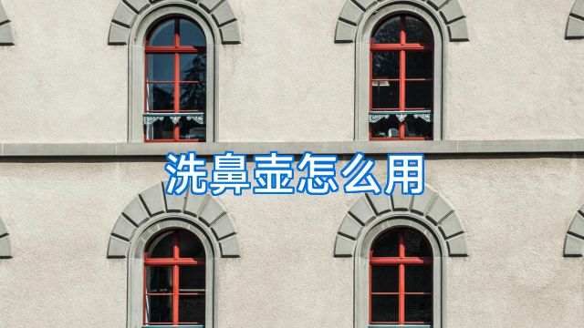 洗鼻壶怎么用