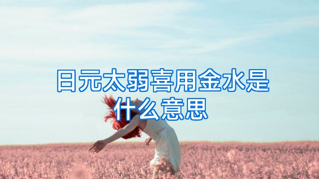 日元太弱喜用金水是什么意思