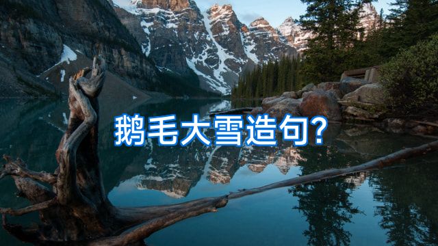 鹅毛大雪造句?