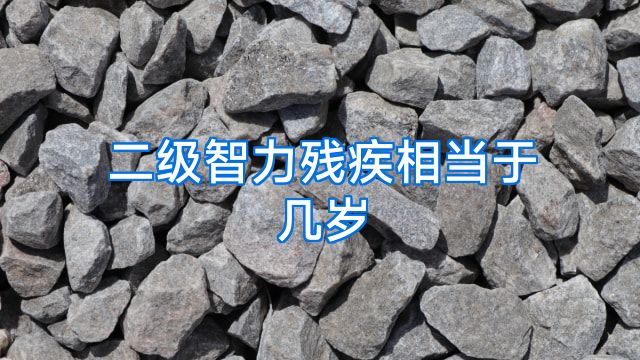 二级智力残疾相当于几岁