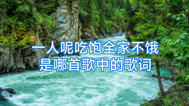 一人呢吃饱全家不饿是哪首歌中的歌词