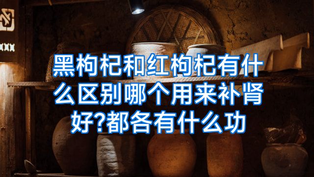 黑枸杞和红枸杞有什么区别哪个用来补肾好?都各有什么功