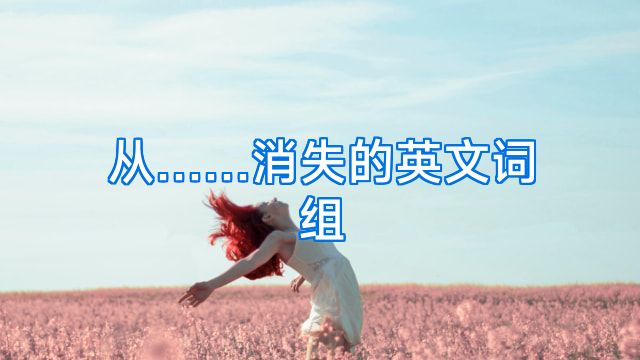 从……消失的英文词组