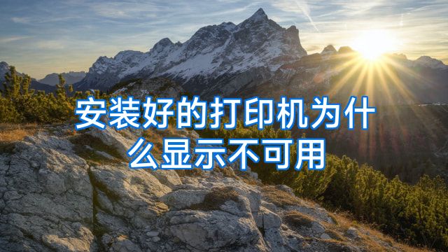 安装好的打印机为什么显示不可用