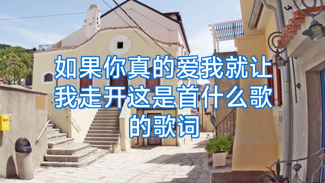 如果你真的爱我就让我走开这是首什么歌的歌词