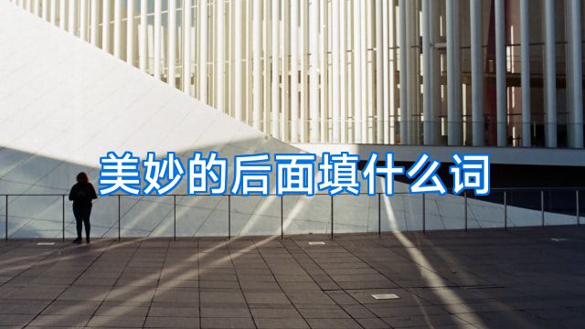 美妙的后面填什么词