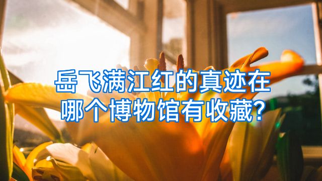 岳飞满江红的真迹在哪个博物馆有收藏?