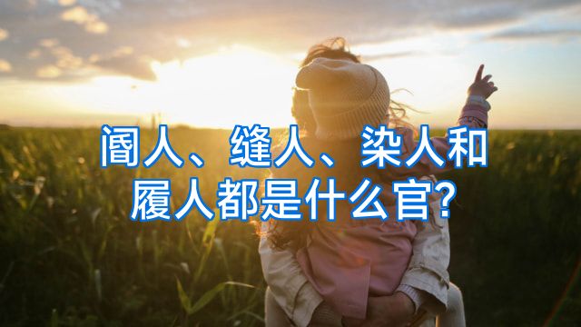 阍人、缝人、染人和履人都是什么官?