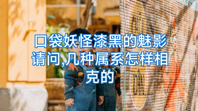 口袋妖怪漆黑的魅影请问,几种属系怎样相克的