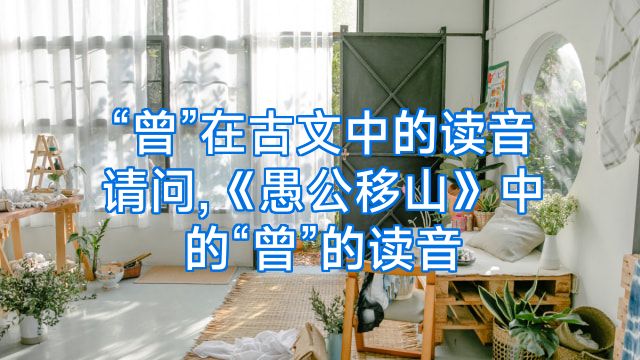 “曾”在古文中的读音请问,《愚公移山》中的“曾”的读音