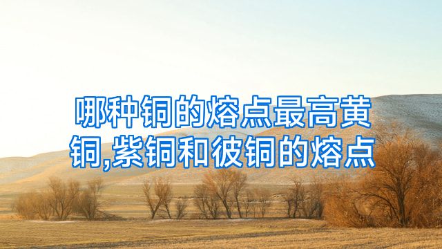 哪种铜的熔点最高黄铜,紫铜和彼铜的熔点