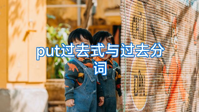 put过去式与过去分词