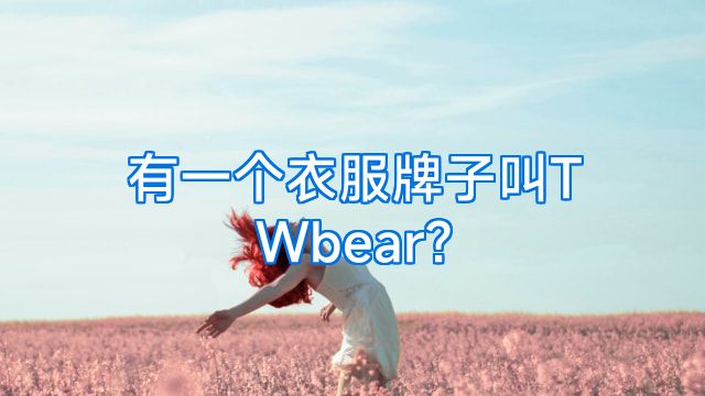 有一个衣服牌子叫TWbear?