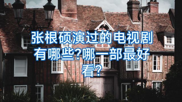 张根硕演过的电视剧有哪些?哪一部最好看?