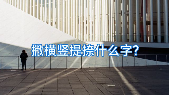 撇横竖提捺什么字?