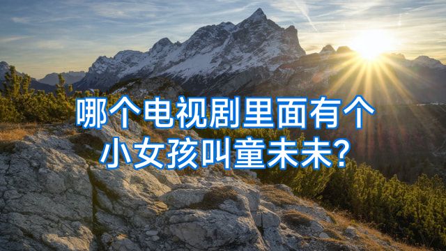 哪个电视剧里面有个小女孩叫童未未?