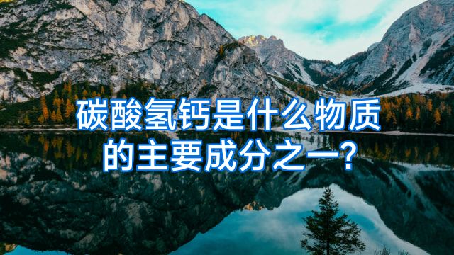 碳酸氢钙是什么物质的主要成分之一?
