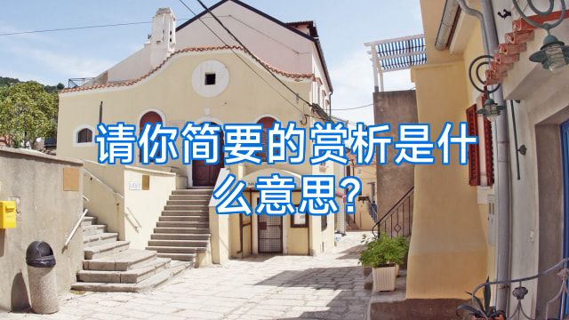 请你简要的赏析是什么意思?