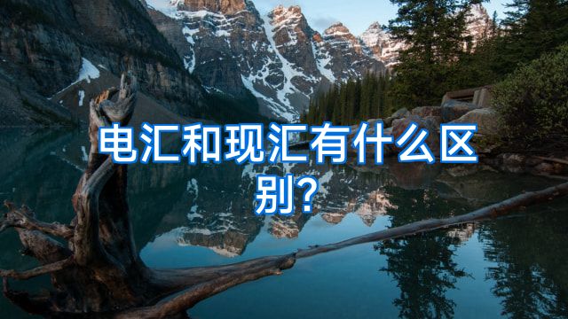 电汇和现汇有什么区别?