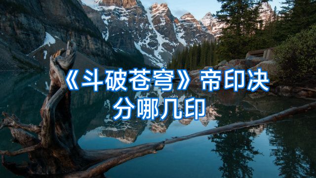 《斗破苍穹》帝印决分哪几印