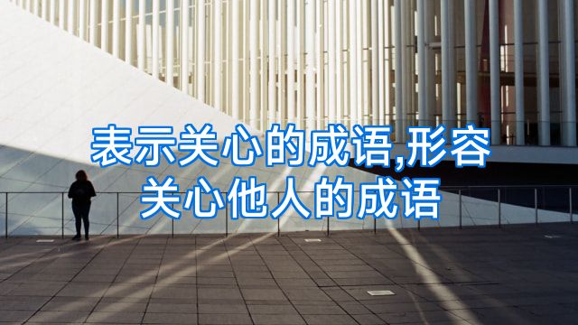表示关心的成语,形容关心他人的成语