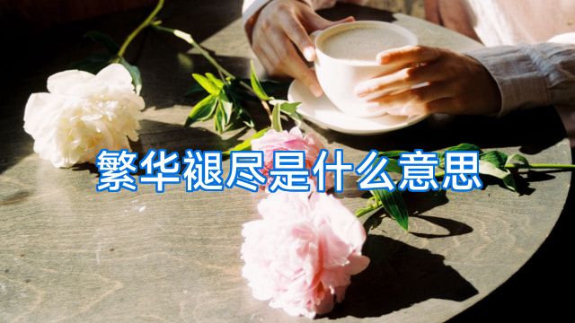 繁华褪尽是什么意思
