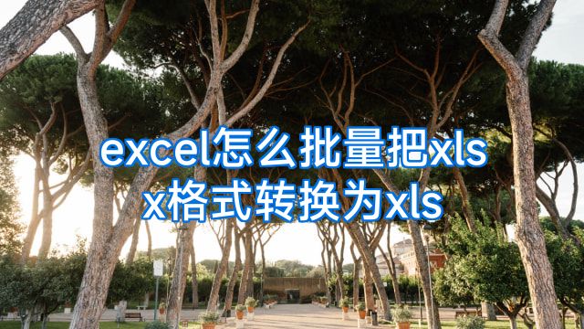 excel怎么批量把xlsx格式转换为xls